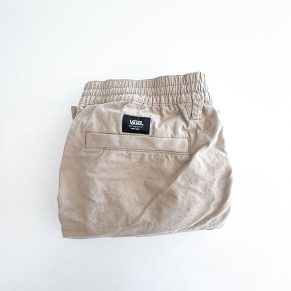 Vans Mens Pull On Casual Shorts Drawstring Stretch Waist Tan Medium - Picture 9 of 9
